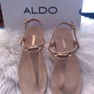 Aldo leather flat sandals